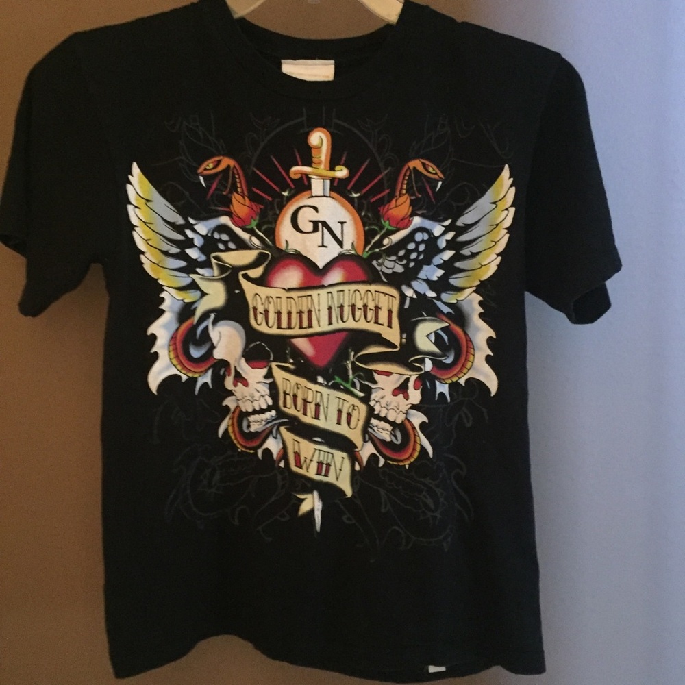 Golden Nugget Exclusive Black Tee Shirt, Small